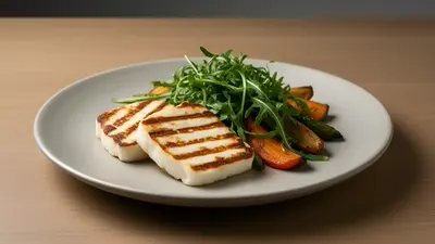 Grilled halloumi plate